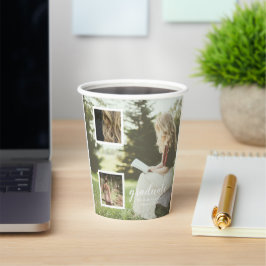 Vasos De Papel Graduación moderna con 3 fotos