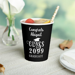 Vasos De Papel Graduación Personalizado Personalizado de Clase Fa