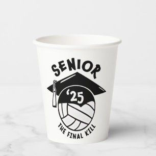 Vasos De Papel Graduación Senior 2025 del voleibol