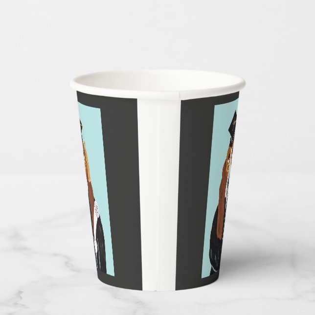 Vasos De Papel Graduado Basset Hound (Derecha)