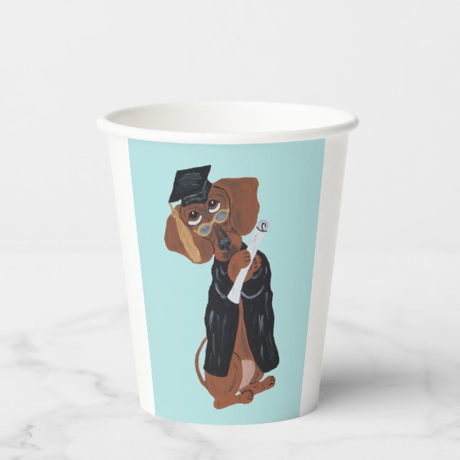 Vasos De Papel Graduado de Dachshund (Anverso)