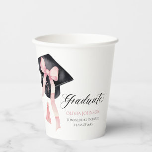 Vasos De Papel Graduado de Graduación de Graduación de Coquette d