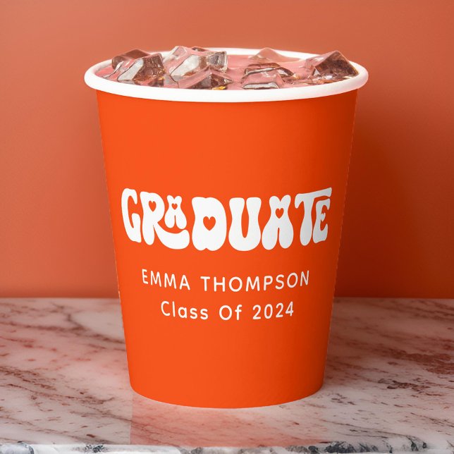 Vasos De Papel Graduado De Naranja Retro De 2024 (Subido por el creador)