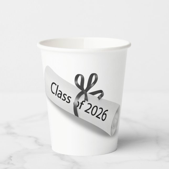 Vasos De Papel Graduation Diploma for 2026 (Izquierda)