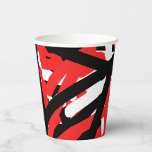 Graffiti negro, blanco y rojo