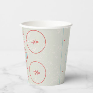 Vasos De Papel Gráfica con estilo de angustia en pista de hockey