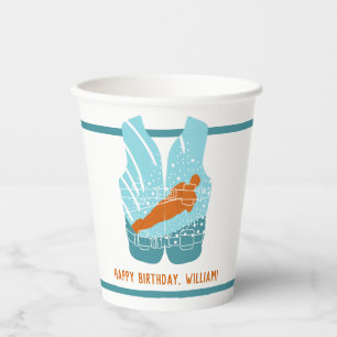 Vasos De Papel Gráfica de la Chaqueta de la Vida del Esquí de A