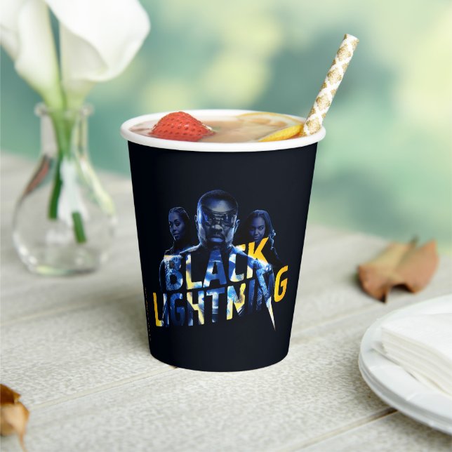 Vasos De Papel Gráfico de Héroes de Black Lightning (in situ)