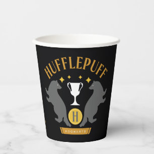 Vasos De Papel Gráfico de Orgullo de la Casa del Tejón y la Copa 