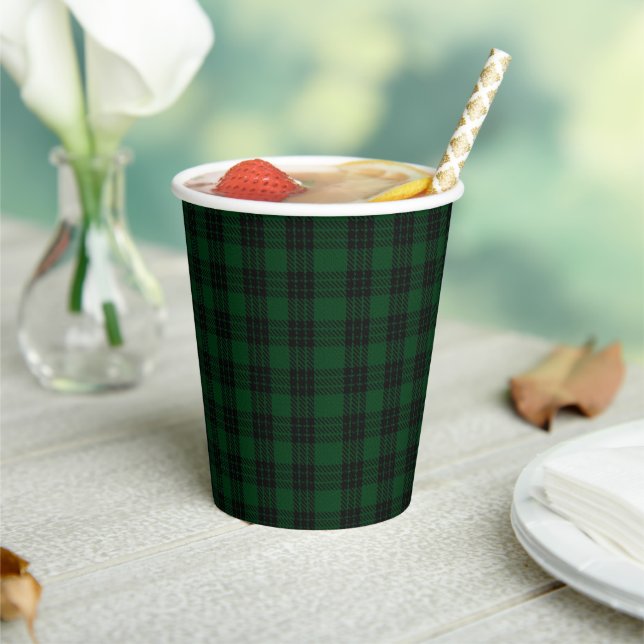 Vasos De Papel Graham Clan Tartan Plaid Cups de papel (in situ)