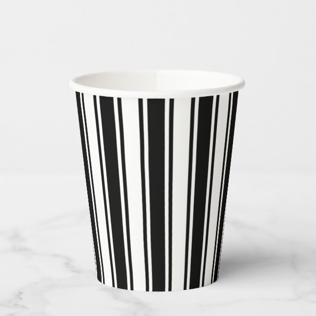 Vasos De Papel Gran Copa de Papel de Rayos Blancos en Blanco (Izquierda)