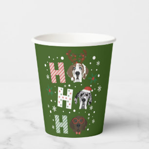 Vasos De Papel Gran Danés Ho Ho Ho Feliz Navidad