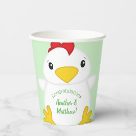 Vasos De Papel Granja Baby Shower de pollo