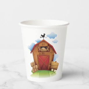 Vasos De Papel Granja de campo con veleta