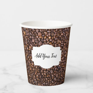 Vasos De Papel Grano de Café Perfecto Mezcla Simple Personalizado