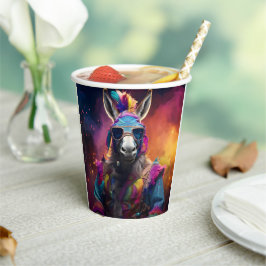 Vasos De Papel Grasas azules de burro