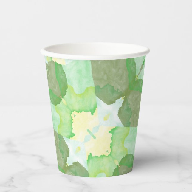 Vasos De Papel Green abstract art Magical wallpaper (Anverso)