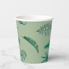 Vasos De Papel Green Botanical Baby Shower Cups