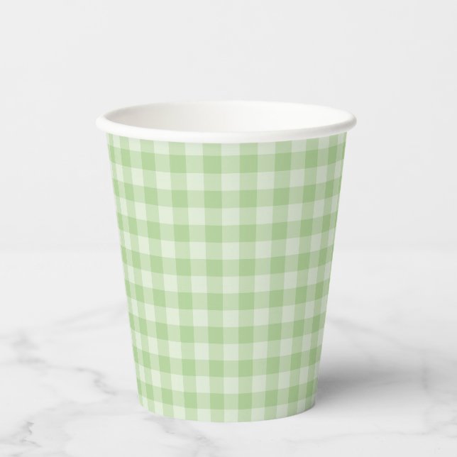 Vasos De Papel Green Checkerboard Pattern (Anverso)
