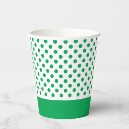 Vasos De Papel Green Polka Dots