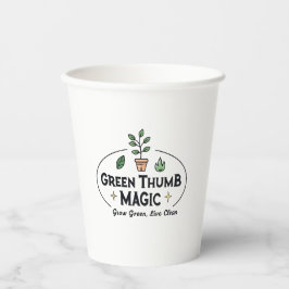 Vasos De Papel Green Thumb Magic | Urban Gardening Cofee Mug