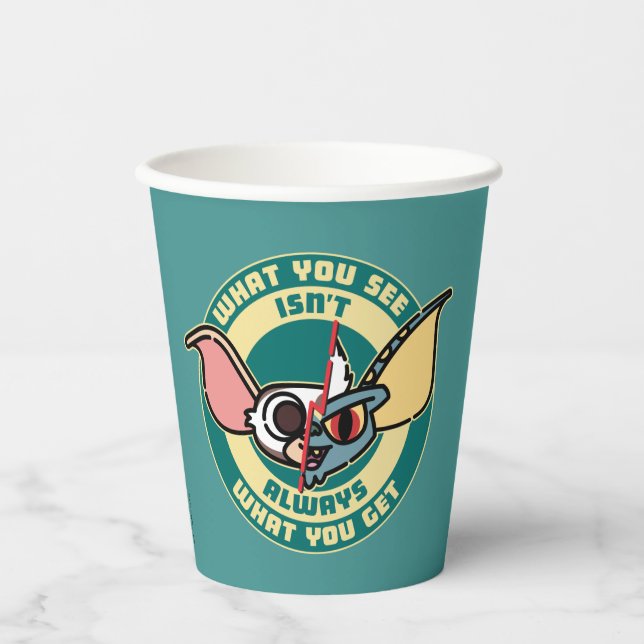 Vasos De Papel Gremlins | Lo que ves no es siempre lo que obtiene (Anverso)