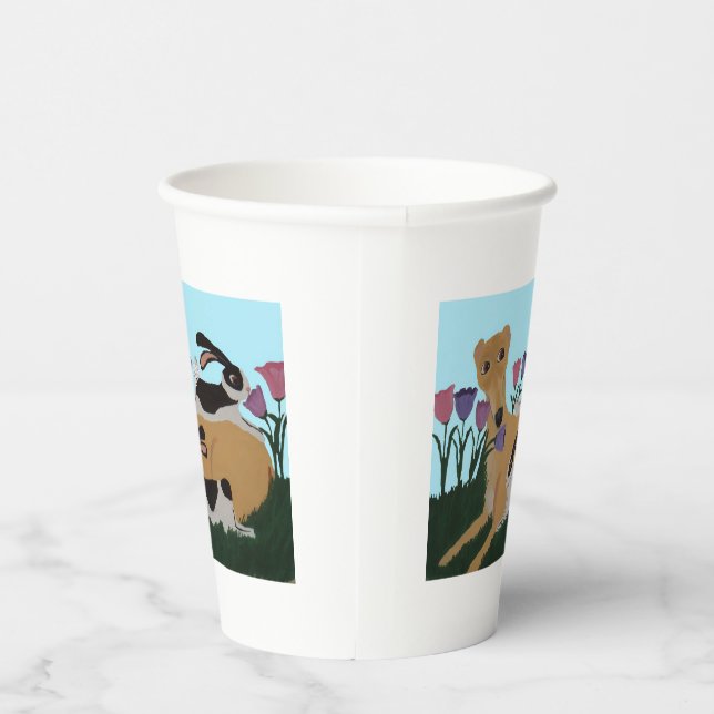 Vasos De Papel Greyhound with Bunnies Paper Cups (Derecha)