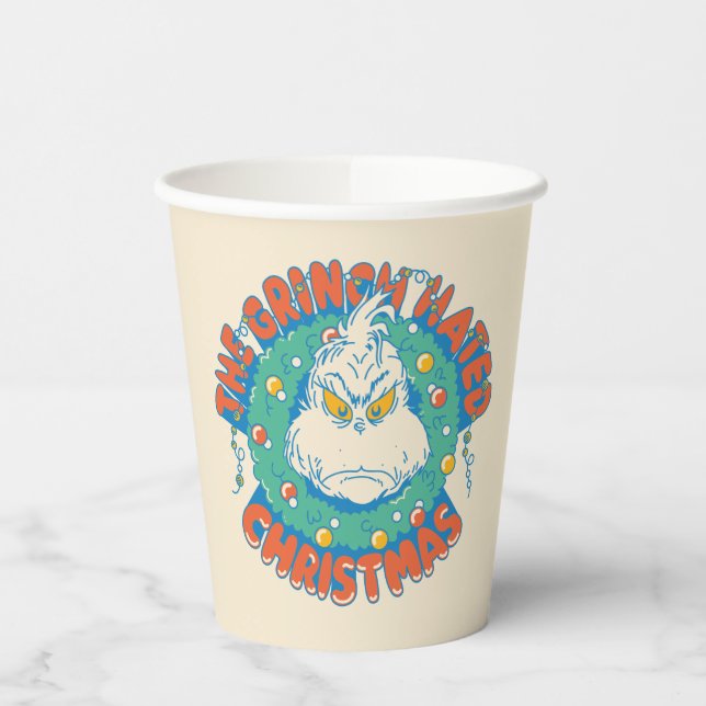 Vasos De Papel Grinch Odió La Navidad (Izquierda)