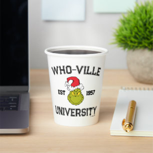 Vasos De Papel Grinch Universidad de Who-ville Establecida en 1