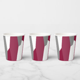 Vasos De Papel Gris rosa y blanco