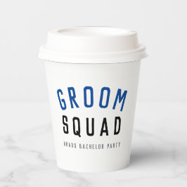 Vasos De Papel Groom Squad | Cuadrilla de novio moderna elegante 