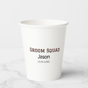 Vasos De Papel Groom Squad groomsman despedida de soltera agregar