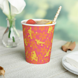 Vasos De Papel Groovy Disco Scooby-Doo Pattern