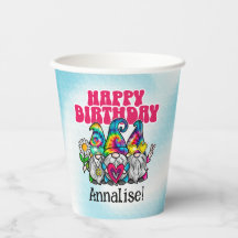 Groovy Gnomes Rainbow Tie Dye Cumpleaños