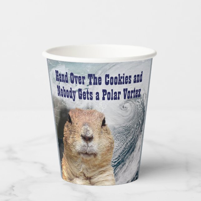 Vasos De Papel Groundhog Day Polar Vortex (Anverso)