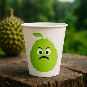 Vasos De Papel Grumpy Fuzzy Pear Face Funny Fruit Character