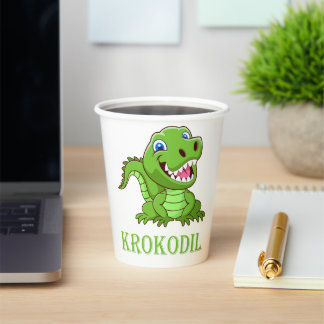 Vasos De Papel grüne Krokodil