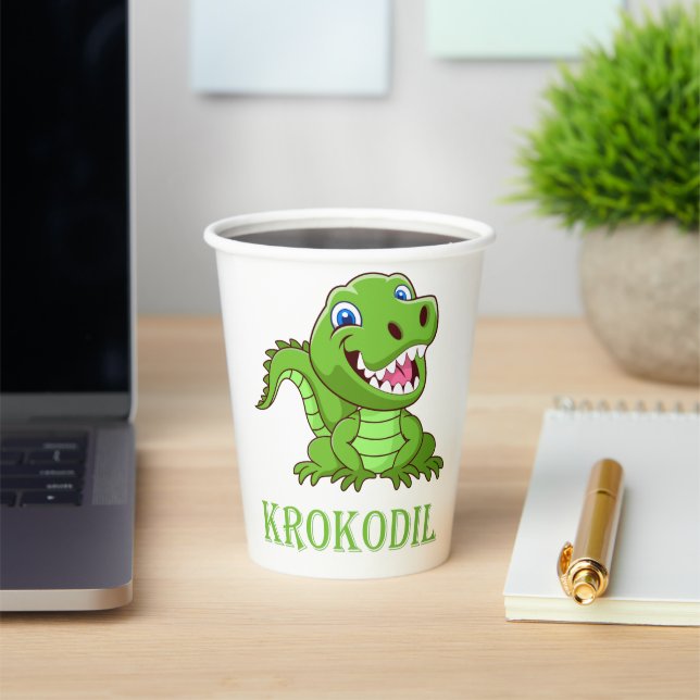 Vasos De Papel grüne Krokodil (in situ)