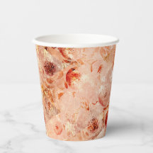 Grunge patrón floral. Fondo coral.