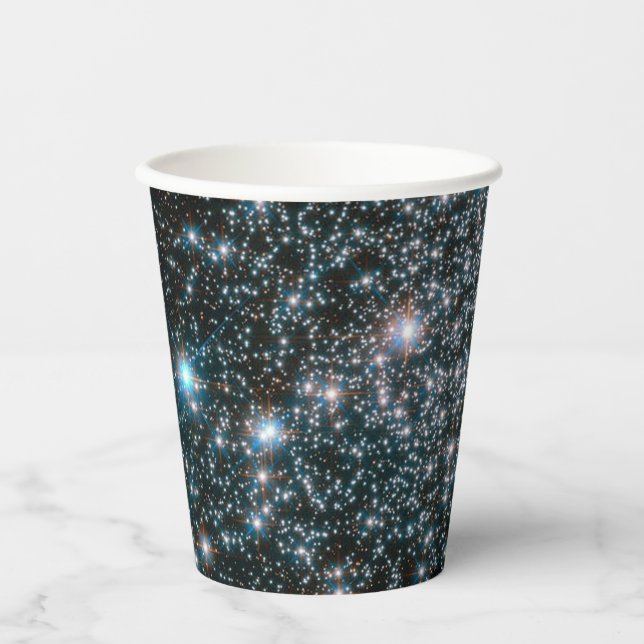 Vasos De Papel Grupo de Estrellas Metalizado Pesadas de Hubble (Anverso)