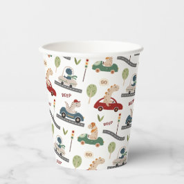 Vasos De Papel Grupos prehistóricos de dinosaurios coloridos que 