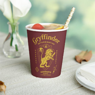 Vasos De Papel GRYFFINDOR™ Determinación Coraje Valentía Escudo