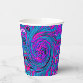 Vasos De Papel Guay Hot Pink, Purple and Blue Abstract Retro