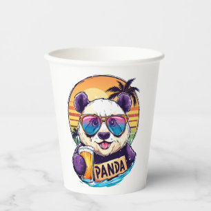 Vasos De Papel Guay Panda: Vibes de verano y cerveza retro