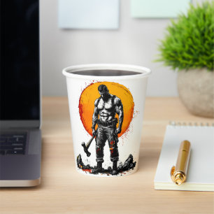 Vasos De Papel guerrero bárbaro fantasía medieval fuerza hummer