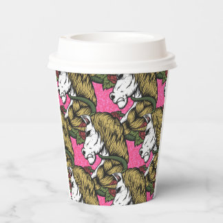 Vasos De Papel Guerrero rosa purpurina pastle, unicornio, tazas d