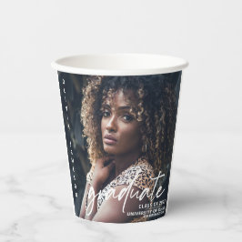 Vasos De Papel Guión manuscrito moderno para graduados | Foto