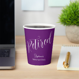 Vasos De Papel Guión simplemente moderno Jubilación púrpura otoño