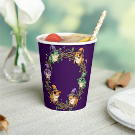 Vasos De Papel Guirnalda Caprichosa Adornada Con Sapos Brujos
