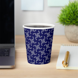 Vasos De Papel Guirnalda de Navidad Azul, Decoración de Navidad, 